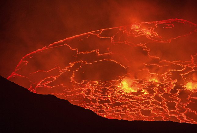 Lava Lake in the crater of Mount Nyiragongo - Tropicair